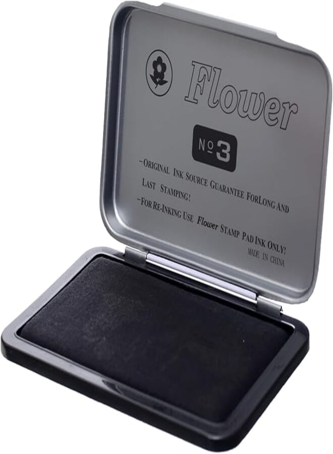 Flower Ink Stamp Pad- Black